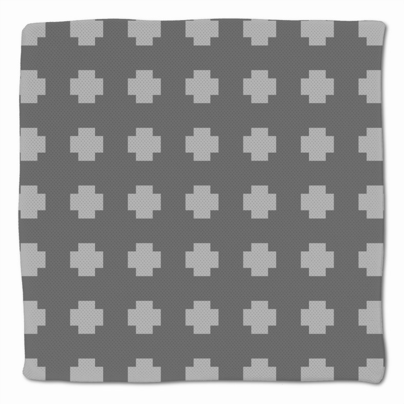Sitzkissen grau Kreuze 40 x 40 x 3 cm